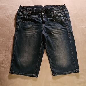 Armani Exchange Dark Blue Denim Bermuda Shorts